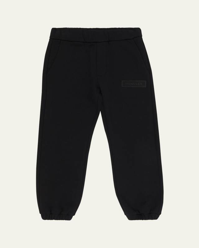 Boy's Logo Plate Cotton Sweatpants, Size 4-
